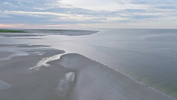 Drone Image, Flying Over A Calm Sea, In Northeast Brazil