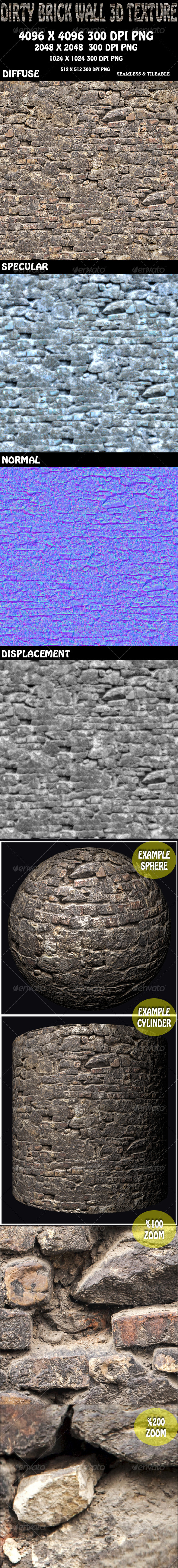Dirty Brick Wall - 3Docean 8131213