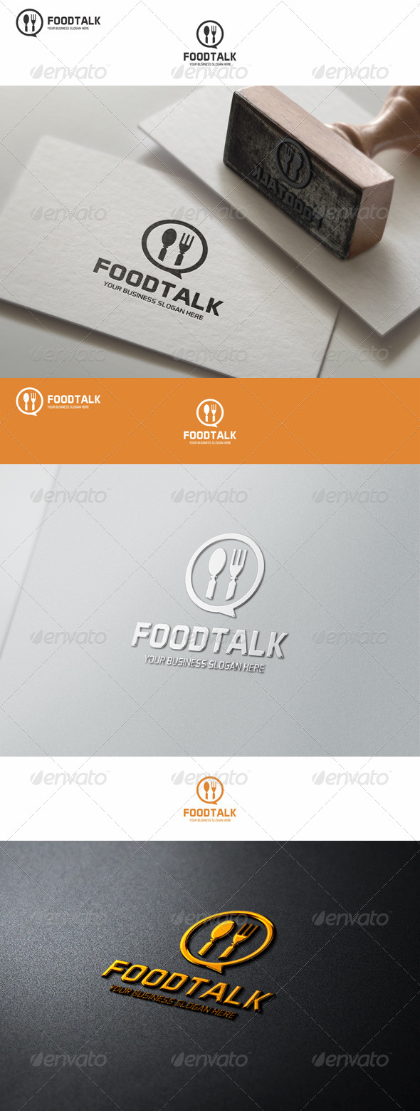 Food Talk Logo Template