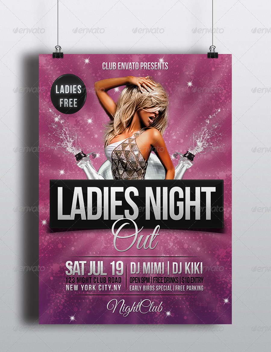 Ladies Night Flyer, Print Templates | GraphicRiver