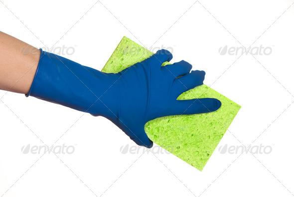 Glove and sponge - Stock Photo - Images