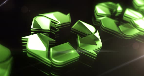 Recycling electronic waste data and sustainable industry metal symbol loop concept alt