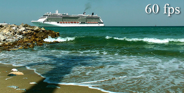 Cruise Ship Approaching Harbor 1