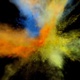 Color Powder Explosion blue orange yellow and green - VideoHive Item for Sale
