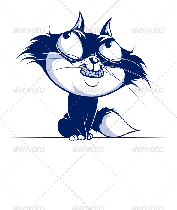 Cartoon Cat Smile 