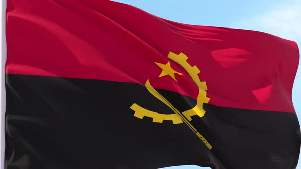 Angola Flag Looping Background