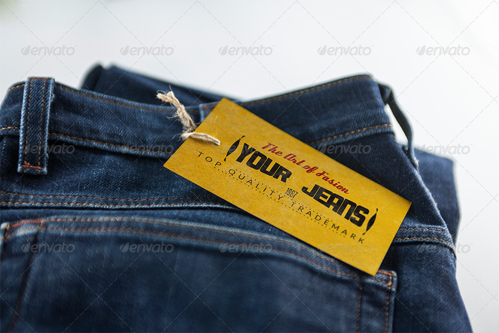 Download Jeans Label Mockup by Kahuna_Design | GraphicRiver