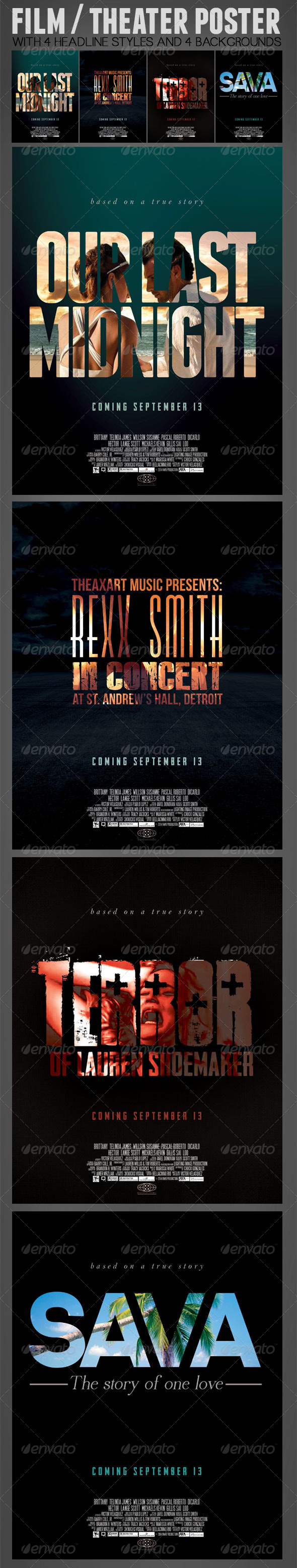 Film or Theater Poster - Print Templates