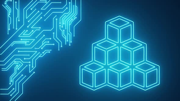 Deep Learning Cube Technology Animation alt