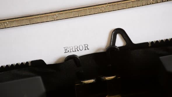 Typing the Word ERROR alt