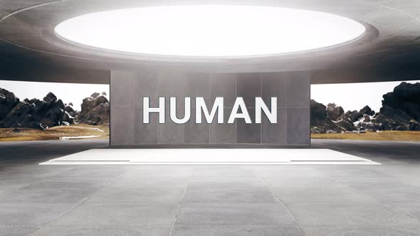 Futuristic Room Human