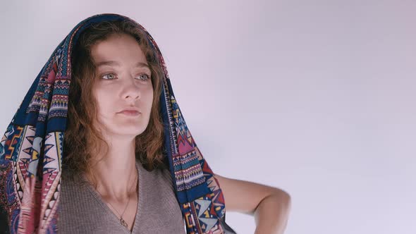 Young Girl Wears A Scarf alt