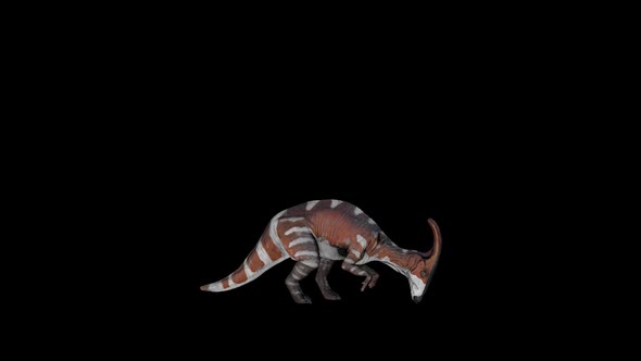 Dinosaur Parasaurolophus Eat alt