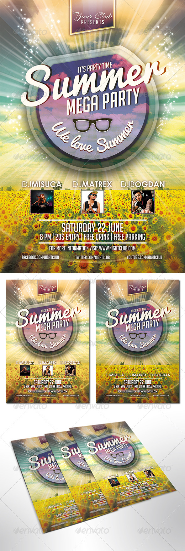 Summer Party Flyer - Clubs & Parties Events
