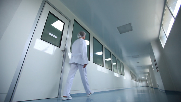 Hallway Of Hospital Recovery Rooms