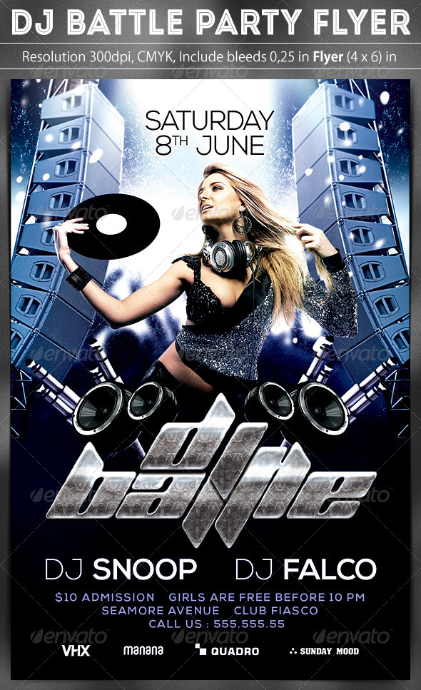 Dj Battle Party Flyer By Grapulo Graphicriver