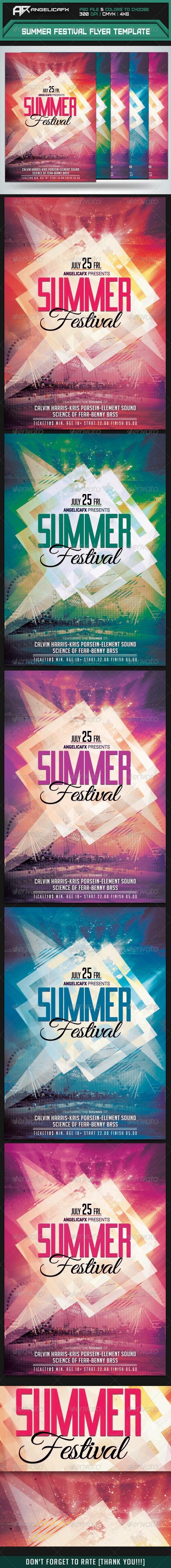 Summer Festival Flyer Template