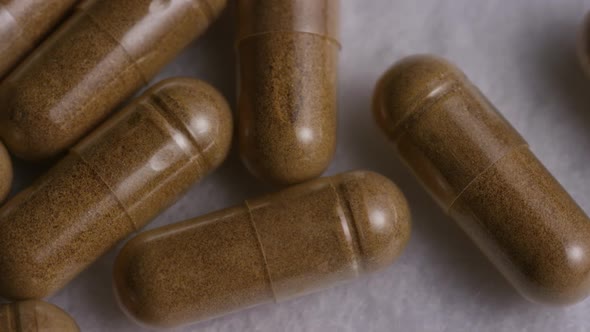 Rotating stock footage shot of vitamins and pills - VITAMINS 0121 alt