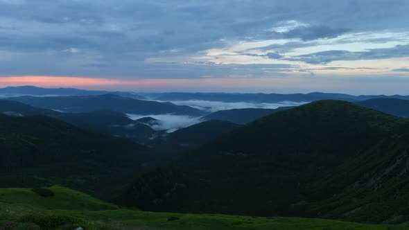  Video Footage Timelapse of Carpathian Mountains