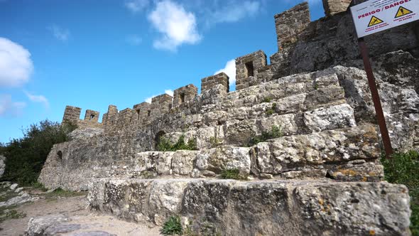 Fortification of Obidos Castle in Portugal