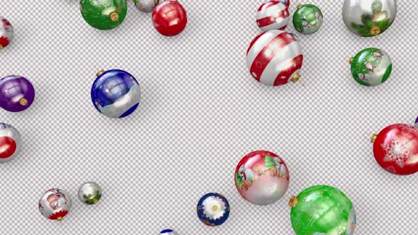 Christmas Balls Roll Out Into A Corner