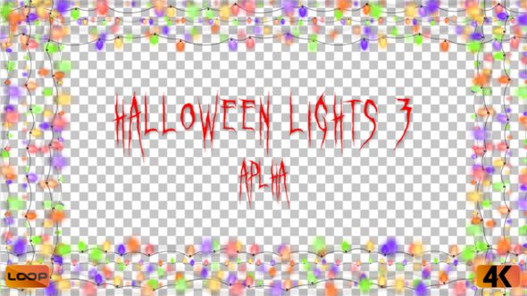 Halloween Lights Frame Alpha 03