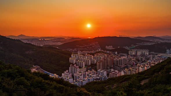 Aerial View Of Seoul  South Korea  