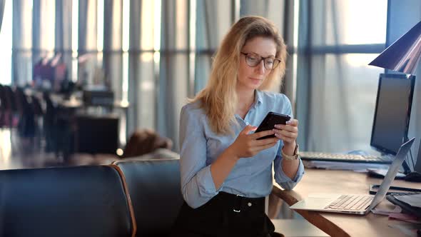 Woman Software Developer. Focused Coder Development Web Application. Senior Programming On Laptop. alt