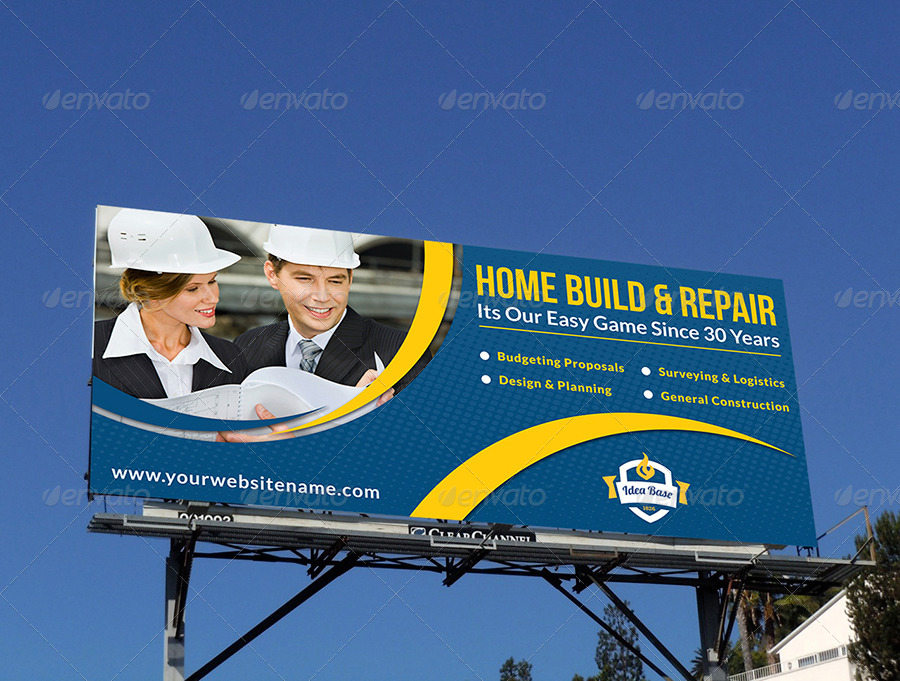 Construction Business Billboard Template Vol.3, Print Templates