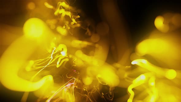 Focused Glow Fluid Lines Of Particles Background