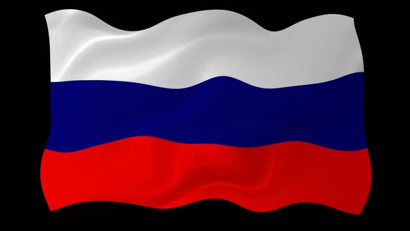 Russia Flag Wavy National Flag Animation