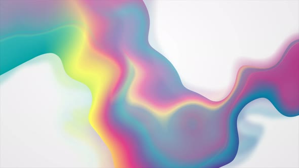 Colorful Holographic Abstract Liquid Waves