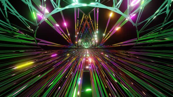 Vj Loop Tunnel Abstract Bridge In Lights 02