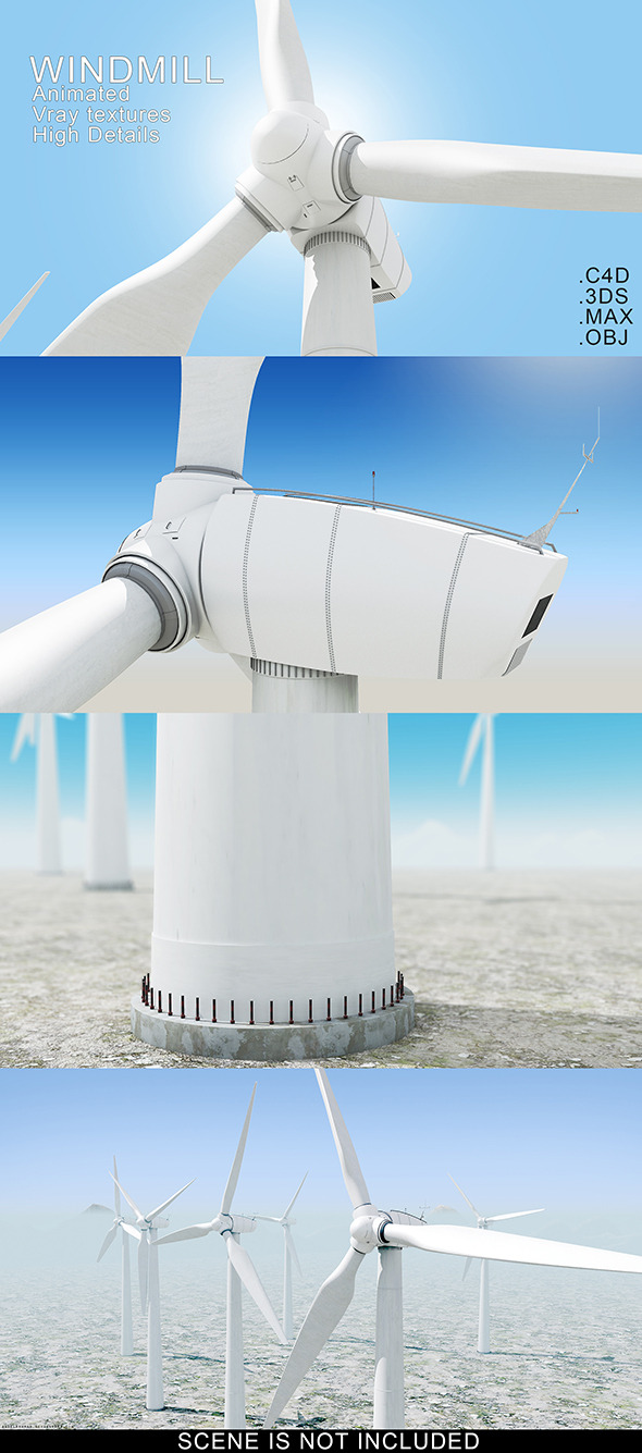 Animated Windmill Model - 3Docean 8181687