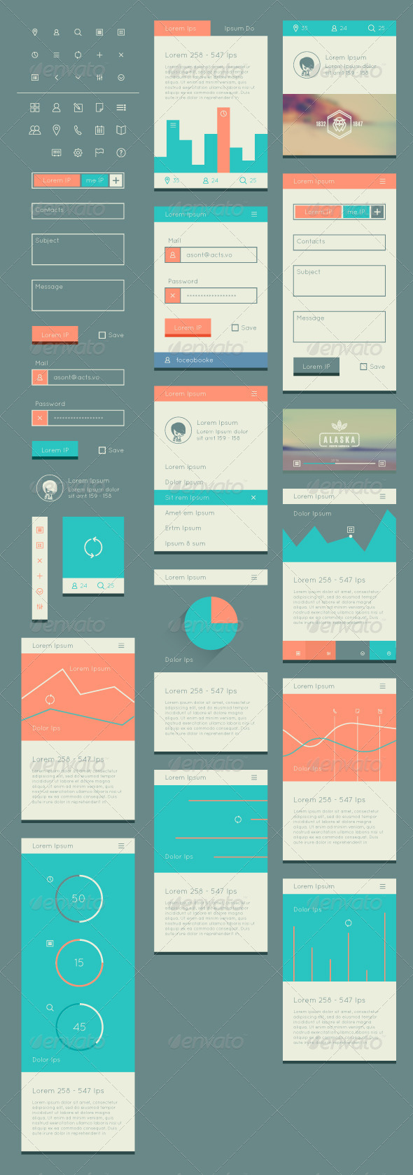 Flat UI Kit for Web and Mobile - Web Technology