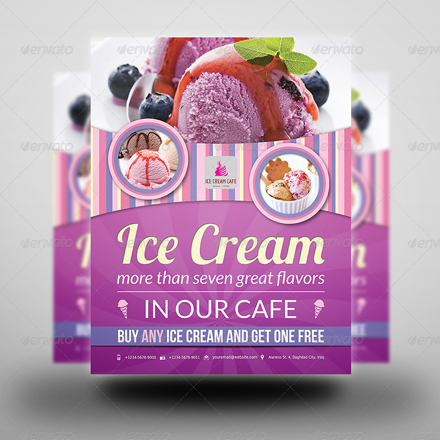 Ice Cream Flyer Vol.2, Print Templates | GraphicRiver