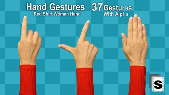 Hand Gestures Woman Red Shirt