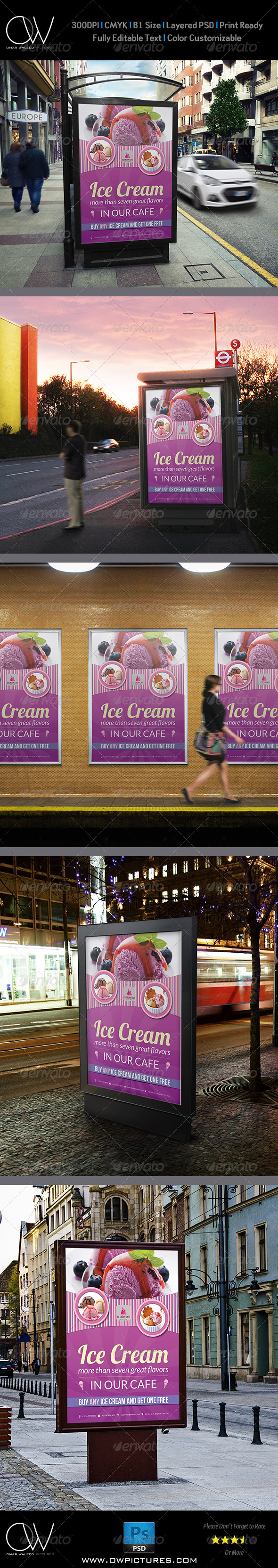 Ice Cream Poster Template Vol.2