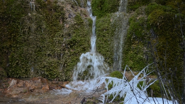 Mountain River with Snow 02