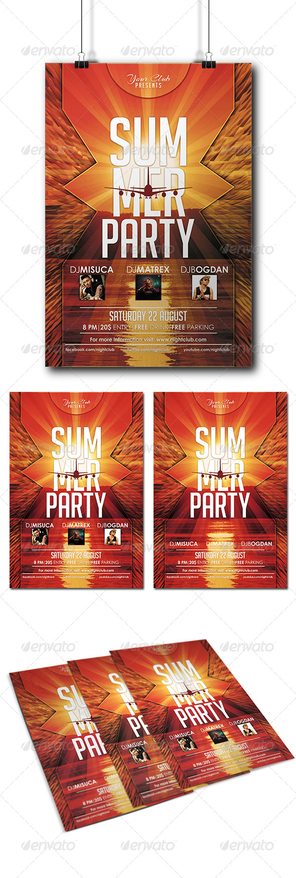 Summer Party Flyer - Clubs & Parties Events