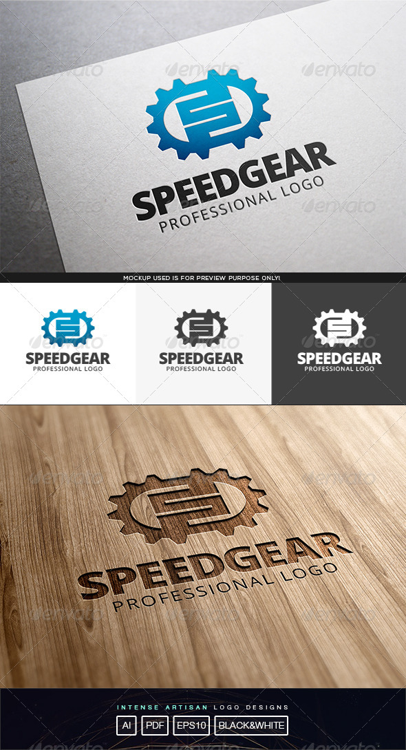 Speed Gear Logo Template