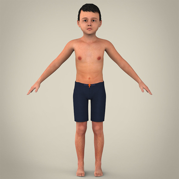 Realistic Child Boy - 3Docean 8196380