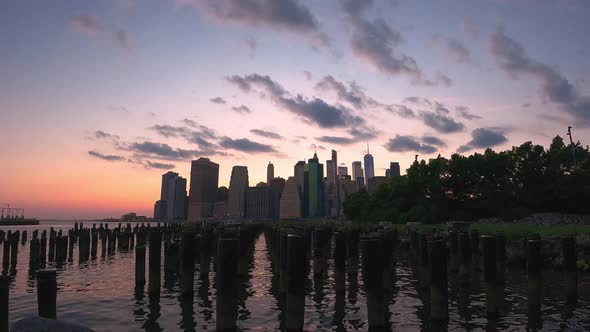 Timelapse sunset New York
