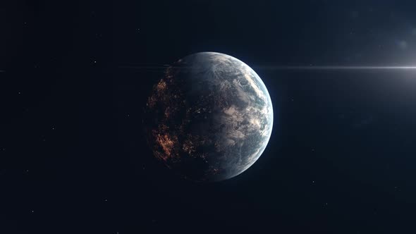 Inhabited Exoplanet - Establishing Shot of Alien World or a Future Human Colony alt