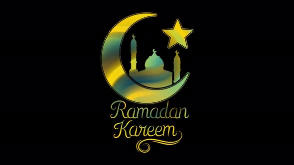 Ramadan karim background. Mosque and the moon, mubarak muslim eid ramdan.