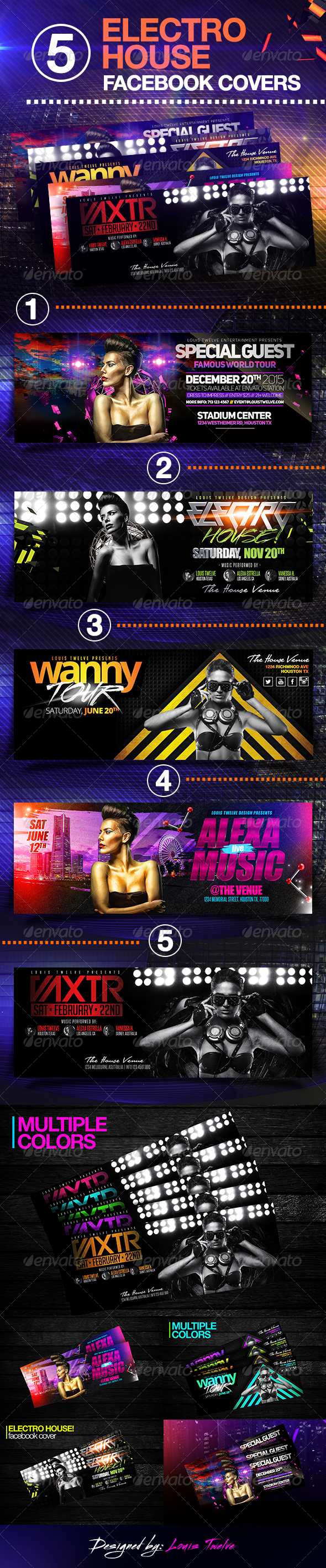 05 Electro House Facebook Covers