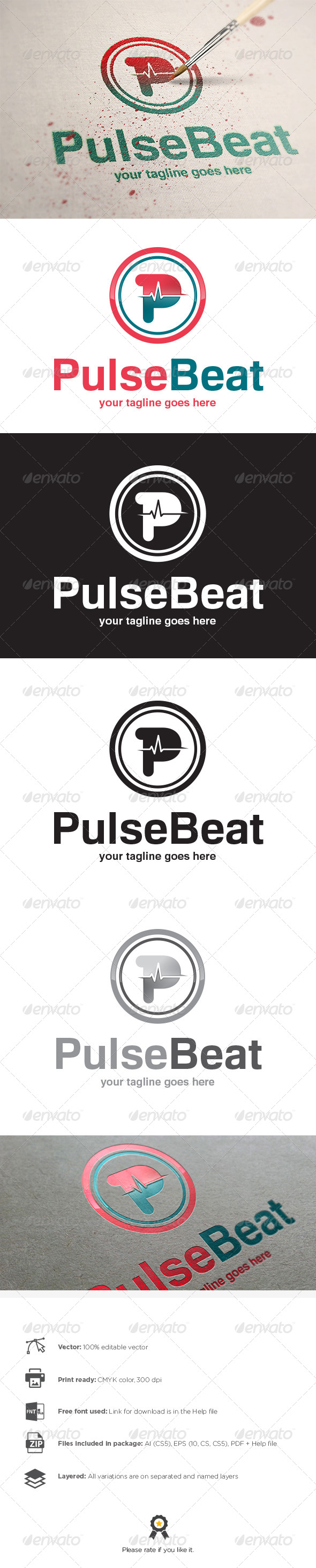 Pulse Logo - Letters Logo Templates