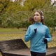 Jogger with Headphones Running in Park in Slow Motion - VideoHive Item for Sale