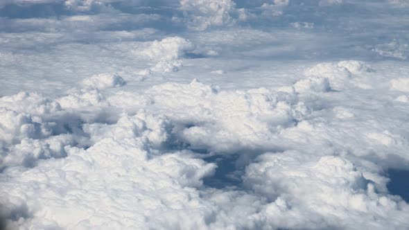 View From the Window Flying Plane to the Beautiful Clouds alt