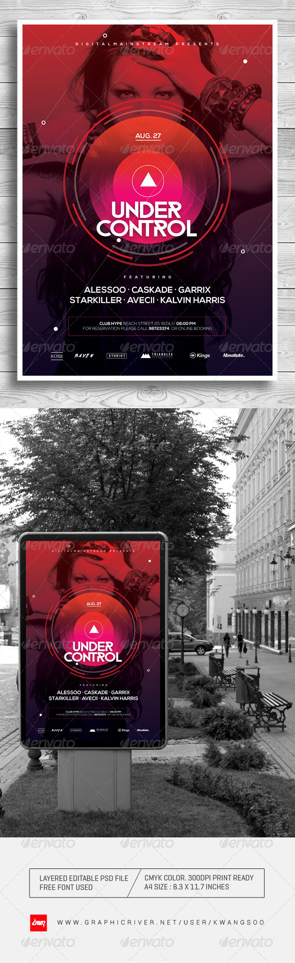 Under Control Electro Music Poster - Clubs & Parties Events